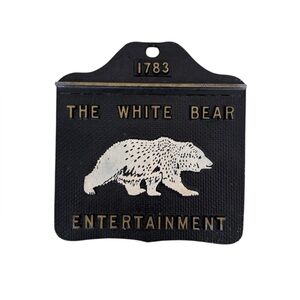 1970s The White Bear Entertainment graphic sign